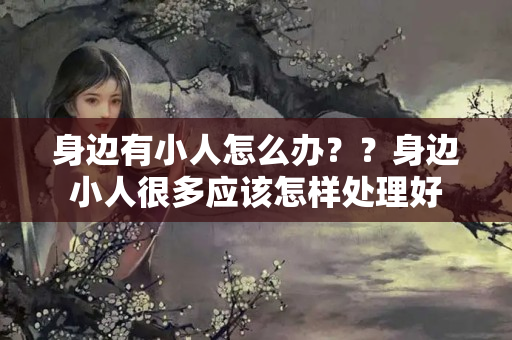 身边有小人怎么办？？身边小人很多应该怎样处理好