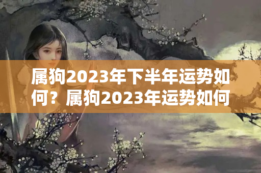 属狗2023年下半年运势如何？属狗2023年运势如何美图秀秀网