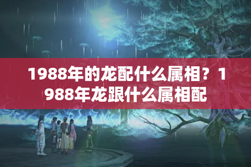 1988年的龙配什么属相？1988年龙跟什么属相配