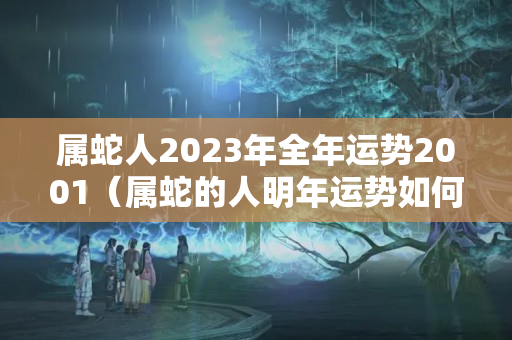 属蛇人2023年全年运势2001（属蛇的人明年运势如何）