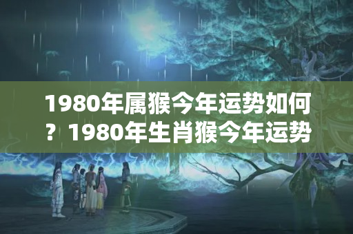 1980年属猴今年运势如何？1980年生肖猴今年运势