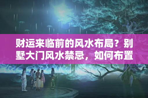 财运来临前的风水布局？别墅大门风水禁忌，如何布置好招财门