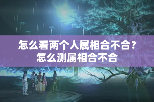 怎么看两个人属相合不合？怎么测属相合不合