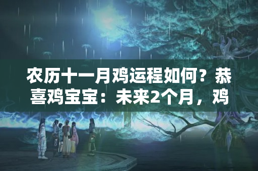 农历十一月鸡运程如何？恭喜鸡宝宝：未来2个月，鸡宝宝要火！快来接福吧