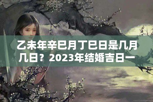 乙未年辛巳月丁巳日是几月几日？2023年结婚吉日一览表（下篇），有需要的请收藏+转发