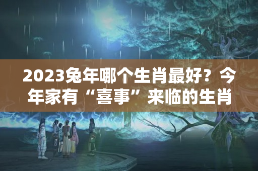 2023兔年哪个生肖最好？今年家有“喜事”来临的生肖