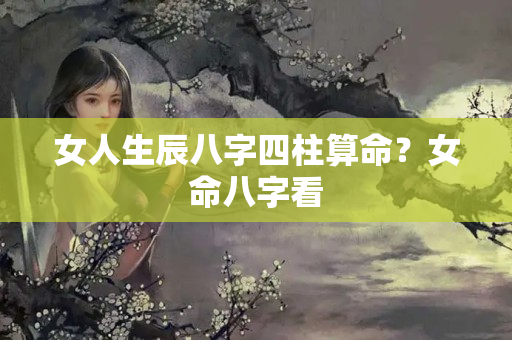 女人生辰八字四柱算命？女命八字看