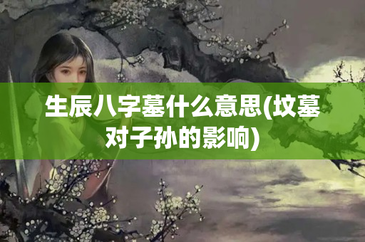 生辰八字墓什么意思(坟墓对子孙的影响)