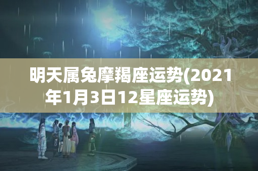 明天属兔摩羯座运势(2021年1月3日12星座运势)