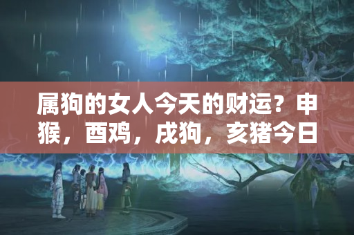 属狗的女人今天的财运？申猴，酉鸡，戌狗，亥猪今日运势分析！