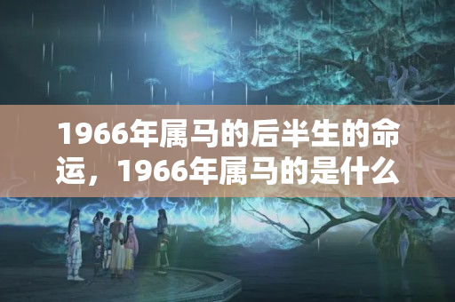 1966年属马的后半生的命运，1966年属马的是什么命