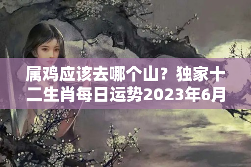 属鸡应该去哪个山？独家十二生肖每日运势2023年6月10日，今日卦象与宜忌