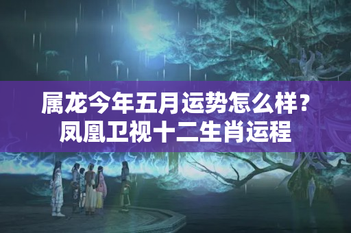 属龙今年五月运势怎么样？凤凰卫视十二生肖运程