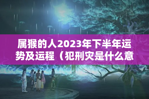 属猴的人2023年下半年运势及运程（犯刑灾是什么意思）