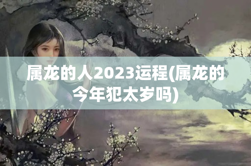 属龙的人2023运程(属龙的今年犯太岁吗)