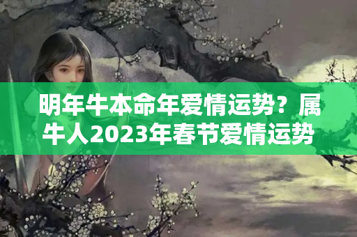 明年牛本命年爱情运势？属牛人2023年春节爱情运势