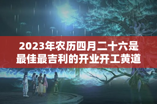 2023年农历四月二十六是最佳最吉利的开业开工黄道日子吗