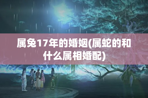 属兔17年的婚姻(属蛇的和什么属相婚配)