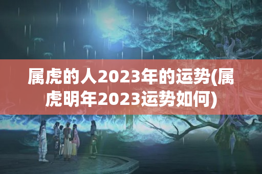 属虎的人2023年的运势(属虎明年2023运势如何)