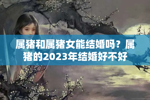 属猪和属猪女能结婚吗？属猪的2023年结婚好不好