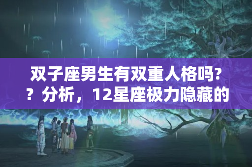 双子座男生有双重人格吗?？分析，12星座极力隐藏的另一面