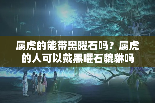 属虎的能带黑曜石吗？属虎的人可以戴黑曜石貔貅吗