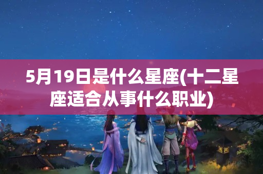 5月19日是什么星座(十二星座适合从事什么职业)