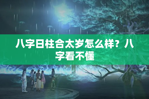 八字日柱合太岁怎么样？八字看不懂