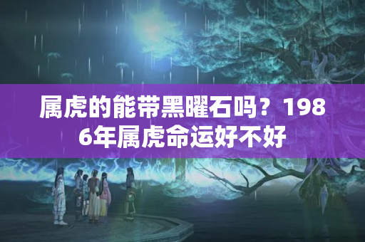 属虎的能带黑曜石吗？1986年属虎命运好不好