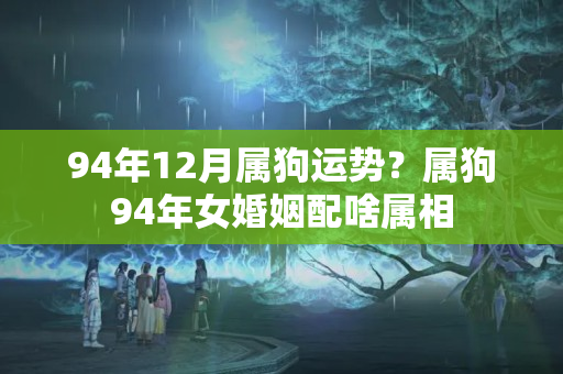 94年12月属狗运势？属狗94年女婚姻配啥属相