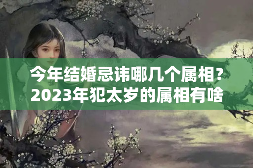 今年结婚忌讳哪几个属相？2023年犯太岁的属相有啥