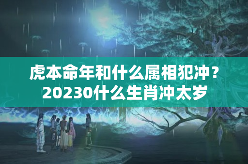 虎本命年和什么属相犯冲？20230什么生肖冲太岁