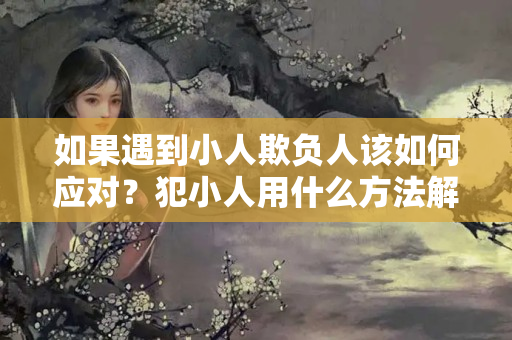 如果遇到小人欺负人该如何应对？犯小人用什么方法解