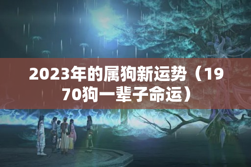 2023年的属狗新运势（1970狗一辈子命运）