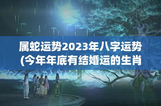 属蛇运势2023年八字运势(今年年底有结婚运的生肖)