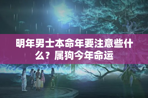 明年男士本命年要注意些什么？属狗今年命运