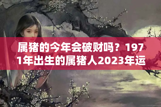 属猪的今年会破财吗？1971年出生的属猪人2023年运势