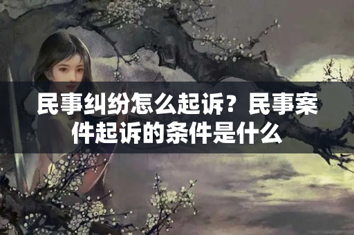 民事纠纷怎么起诉？民事案件起诉的条件是什么