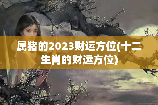 属猪的2023财运方位(十二生肖的财运方位)