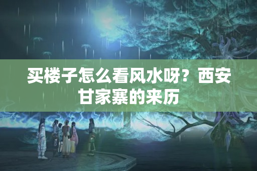 买楼子怎么看风水呀？西安甘家寨的来历