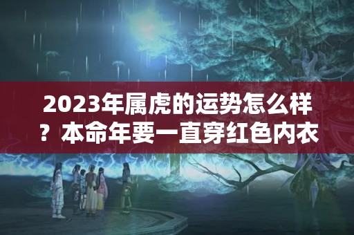 2023年属虎的运势怎么样？本命年要一直穿红色内衣吗