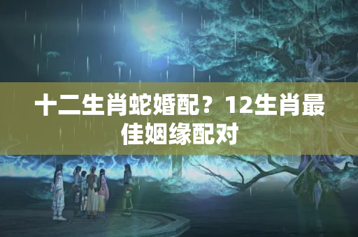 十二生肖蛇婚配？12生肖最佳姻缘配对