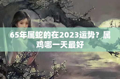 65年属蛇的在2023运势？属鸡哪一天最好