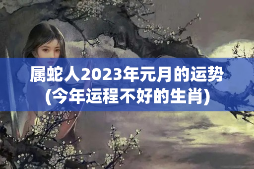 属蛇人2023年元月的运势(今年运程不好的生肖)