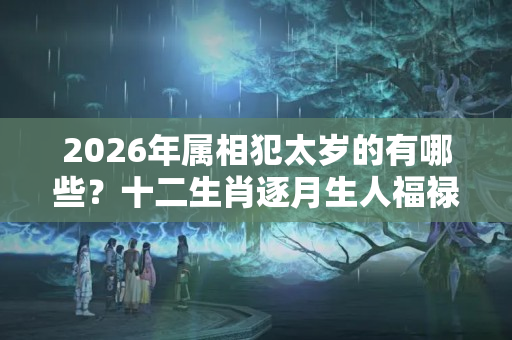 2026年属相犯太岁的有哪些？十二生肖逐月生人福禄