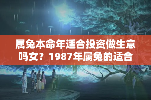 属兔本命年适合投资做生意吗女？1987年属兔的适合什么工作