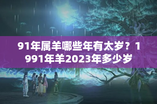 91年属羊哪些年有太岁？1991年羊2023年多少岁