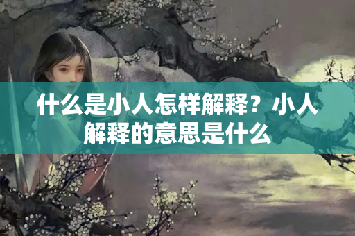 什么是小人怎样解释？小人解释的意思是什么