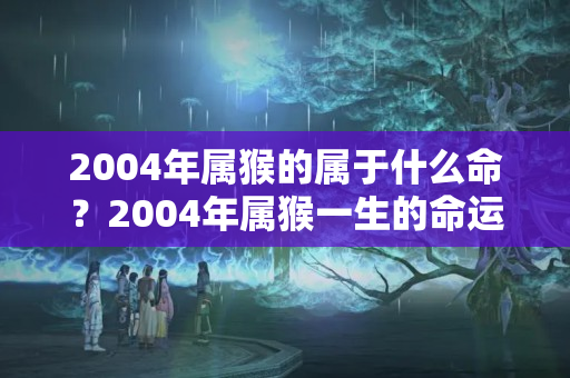 2004年属猴的属于什么命？2004年属猴一生的命运