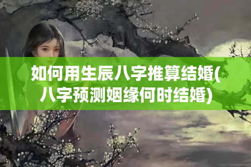 如何用生辰八字推算结婚(八字预测姻缘何时结婚)